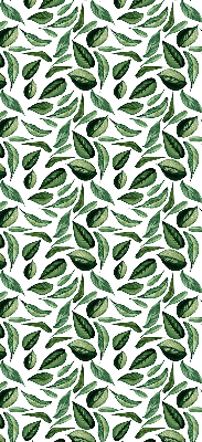 Store fenêtre intérieur feuilles tombant des arbres