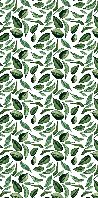 Store fenêtre intérieur feuilles tombant des arbres