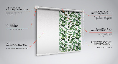 Store fenêtre intérieur feuilles tombant des arbres