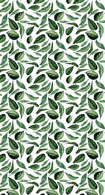 Store fenêtre intérieur feuilles tombant des arbres