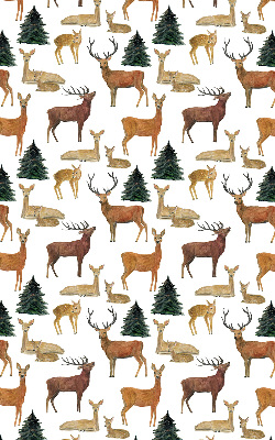 Store occultant fenetre avec motif de cerfs et chevreuils