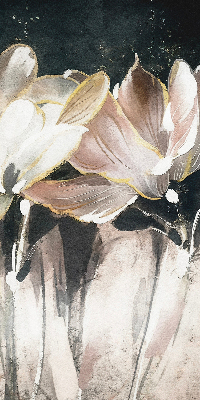 Store enrouleur occultant à fleurs peintes