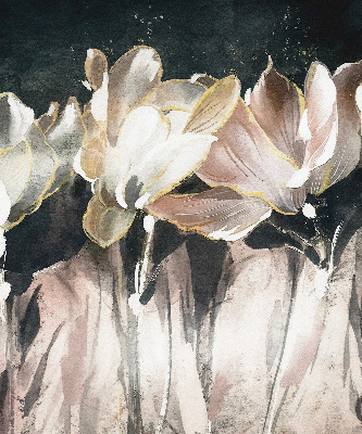 Store enrouleur occultant à fleurs peintes