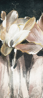 Store enrouleur occultant à fleurs peintes