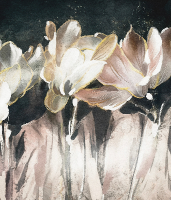 Store enrouleur occultant à fleurs peintes
