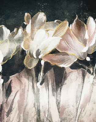 Store enrouleur occultant à fleurs peintes