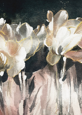 Store enrouleur occultant à fleurs peintes