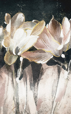 Store enrouleur occultant à fleurs peintes
