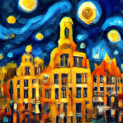 Store occultant fenêtre de couleur Ville peinte