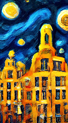 Store occultant fenêtre de couleur Ville peinte