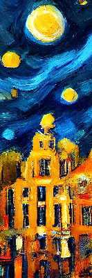 Store occultant fenêtre de couleur Ville peinte