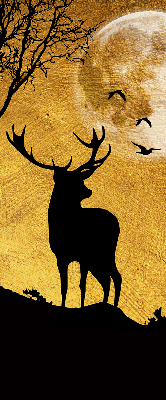 Store occultant fenêtre cerfs la nuit