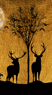 Store occultant fenêtre cerfs la nuit