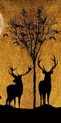 Store occultant fenêtre cerfs la nuit