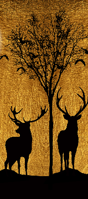 Store occultant fenêtre cerfs la nuit
