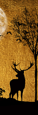 Store occultant fenêtre cerfs la nuit
