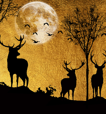 Store occultant fenêtre cerfs la nuit