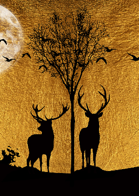 Store occultant fenêtre cerfs la nuit
