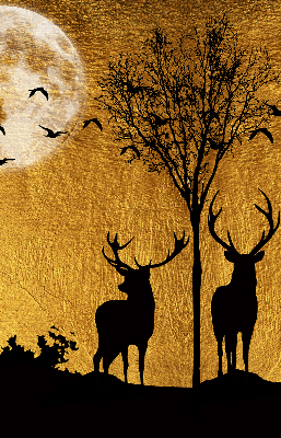 Store occultant fenêtre cerfs la nuit