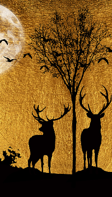 Store occultant fenêtre cerfs la nuit