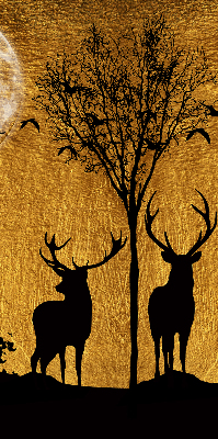 Store occultant fenêtre cerfs la nuit