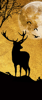Store occultant fenêtre cerfs la nuit