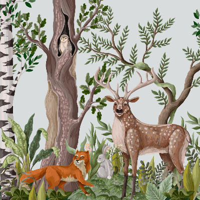Store occultant fenetre animaux de la forêt