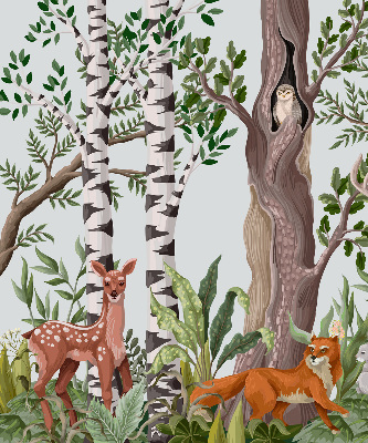 Store occultant fenetre animaux de la forêt