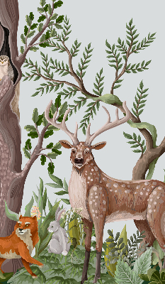 Store occultant fenetre animaux de la forêt