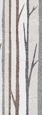 Store occultant fenêtre avec motif de troncs d'arbres