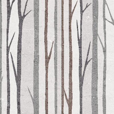 Store occultant fenêtre avec motif de troncs d'arbres