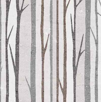Store occultant fenêtre avec motif de troncs d'arbres