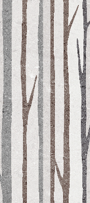 Store occultant fenêtre avec motif de troncs d'arbres