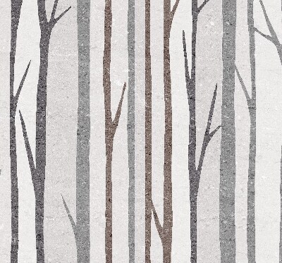 Store occultant fenêtre avec motif de troncs d'arbres