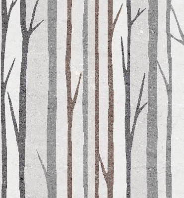 Store occultant fenêtre avec motif de troncs d'arbres