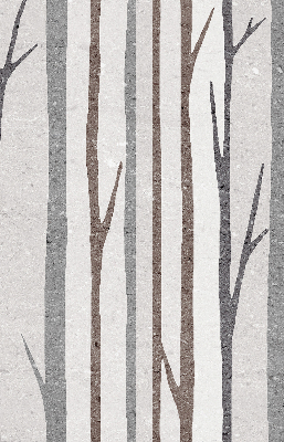 Store occultant fenêtre avec motif de troncs d'arbres