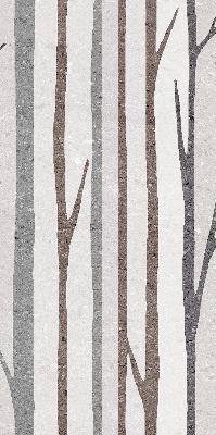 Store occultant fenêtre avec motif de troncs d'arbres