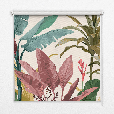 Store fenêtre intérieur feuilles colorées
