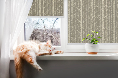 Store fenêtre intérieur pour troncs d'arbres