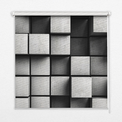 Store occultant fenetre en cubes de pierre