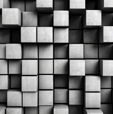 Store occultant fenetre en cubes de pierre
