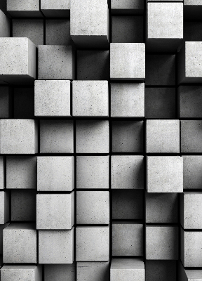 Store occultant fenetre en cubes de pierre