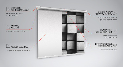 Store occultant fenetre en cubes de pierre