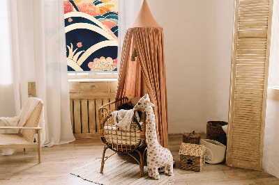Store fenêtre intérieur une vague de fleurs