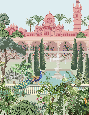 Store enrouleur occultant palais avec jardin