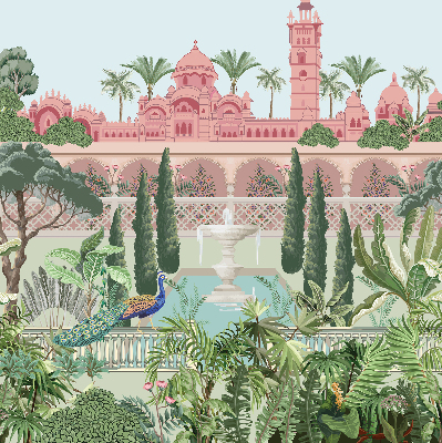 Store enrouleur occultant palais avec jardin