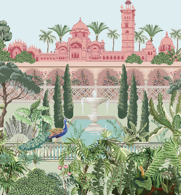 Store enrouleur occultant palais avec jardin