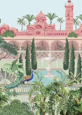 Store enrouleur occultant palais avec jardin