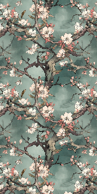 Store enrouleur occultant fleurs sur l'arbre