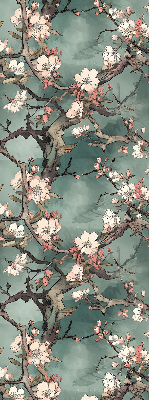 Store enrouleur occultant fleurs sur l'arbre